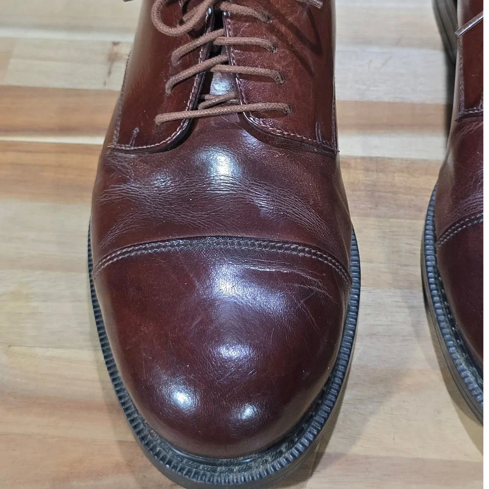Giorgio‎ Brutini Cap Toe Derby Oxfords Size 10 M Brown Leather Dress Shoes